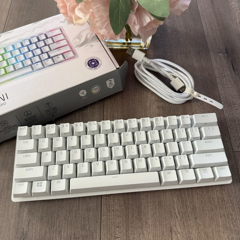 Razer Huntsman Mini 60% Mercury White RGB Keyboard